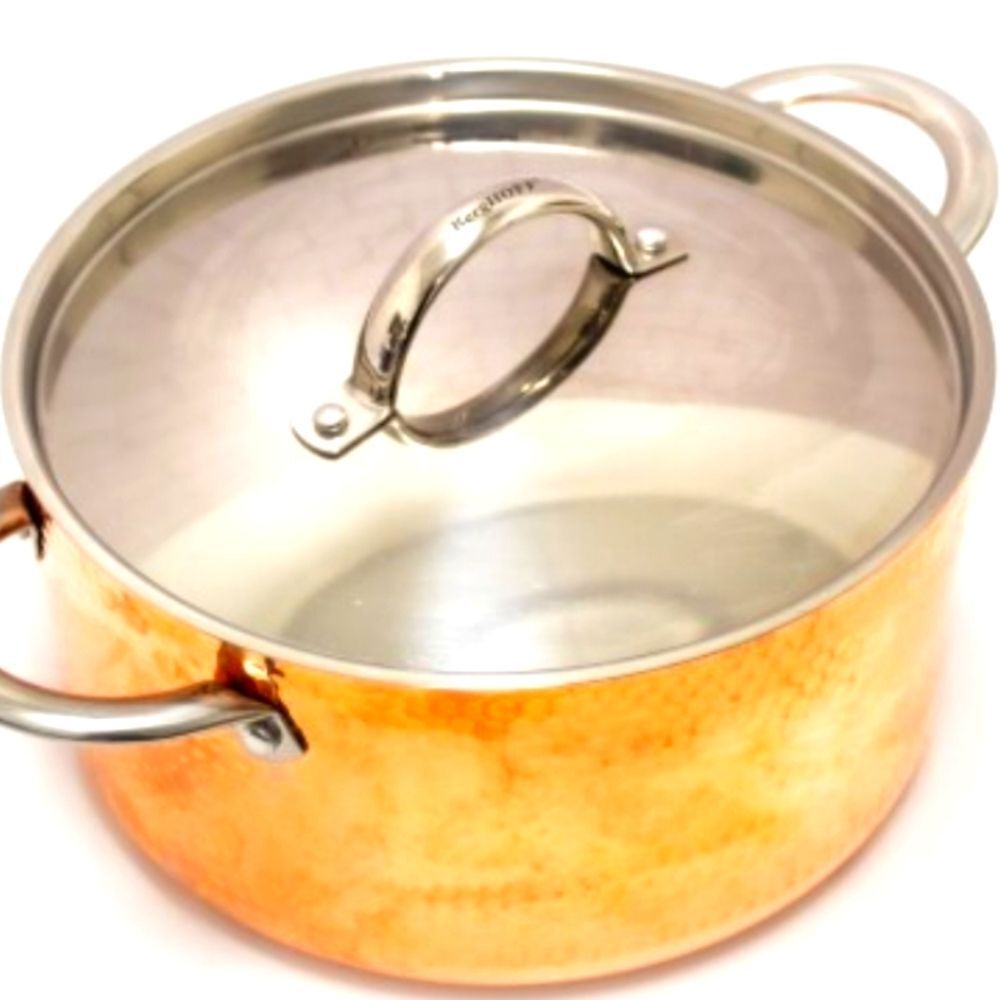 Berghoff Vintage Copper Tri-Ply 5.75 QT Covered Dutch Oven, Polished